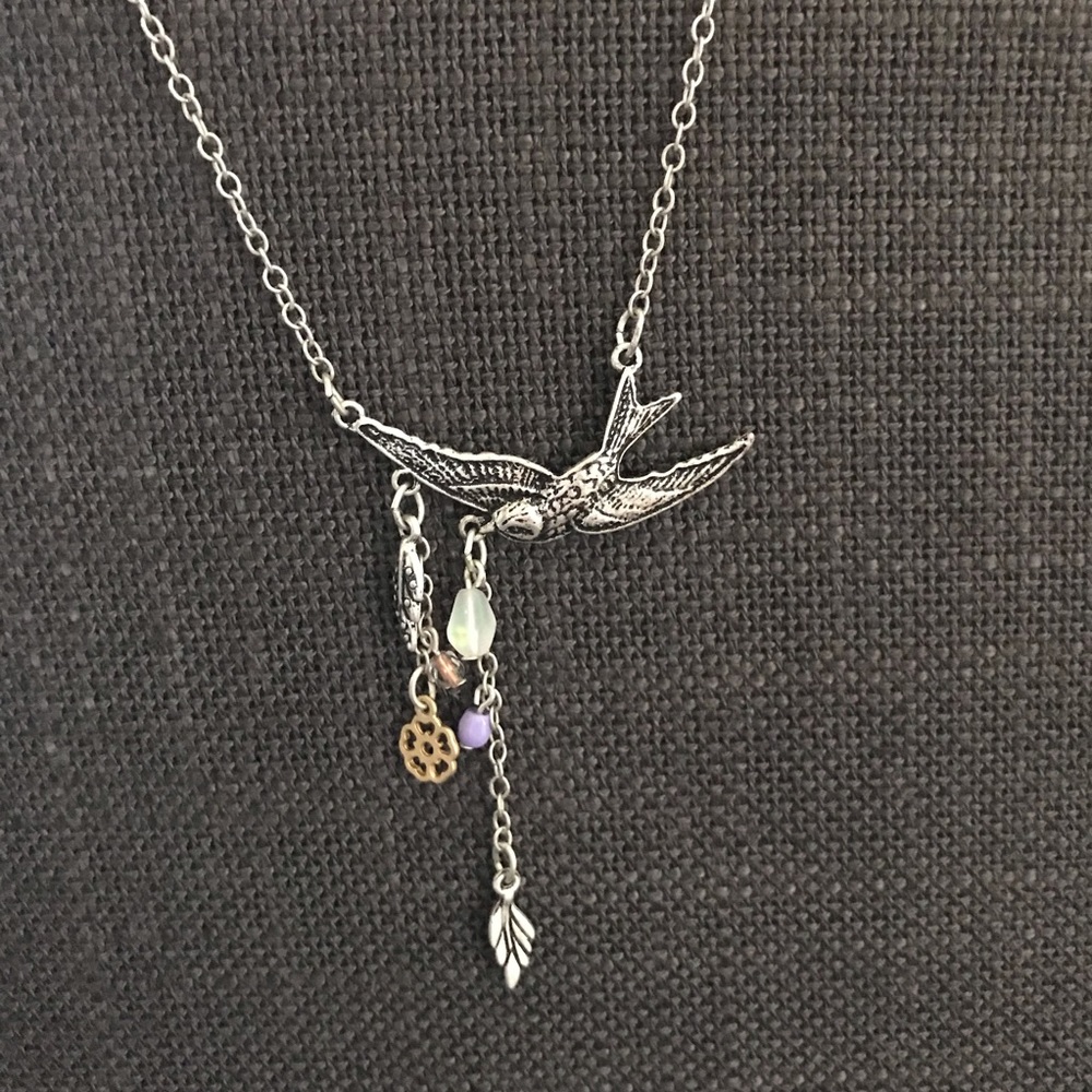 Bird Charm Dangle Necklace